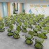 Stackable plastic training chair for office conference meeting room school