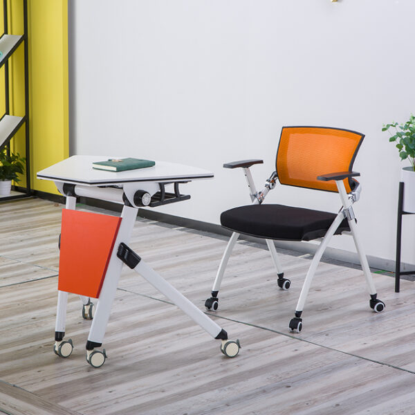 Single student desk chair set school classroom (4)