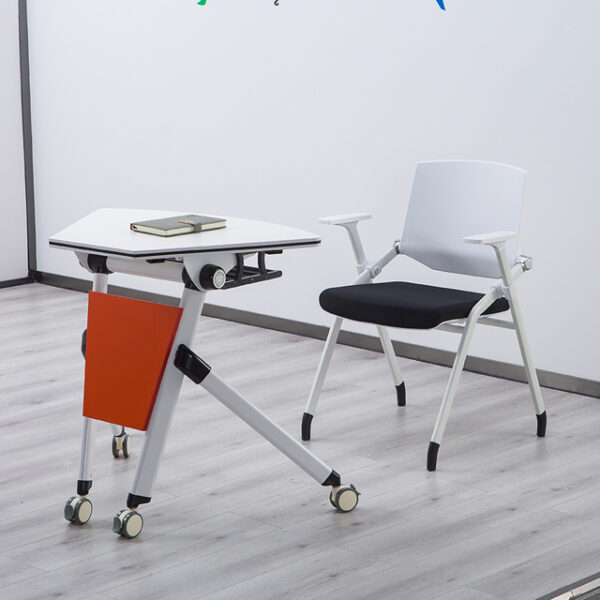 Single student desk chair set school classroom (5)